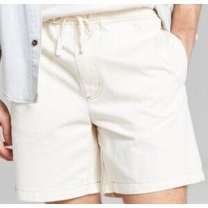 And Now This Men’s Drawstring Flat Front Tie-Waist/Belted Bone NWD Size S